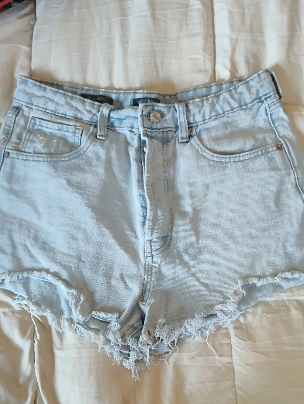 wild fable Light Wash Distressed Denim Shorts - Picture 1 of 5